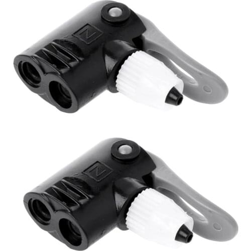 2PCS Bicycle Pump Nozzle Hose Adapter Double Head Pumping Parts Accessories A/V Schrader/Presta Valve Converter Bicycle Pump 30P