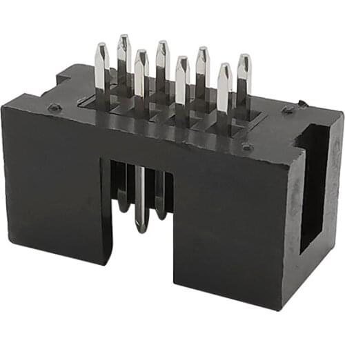 20PCS Pitch 2.54mm DC3 8Pin Straight Male Shrouded PCB IDC Socket Box Header DC3-JTAG