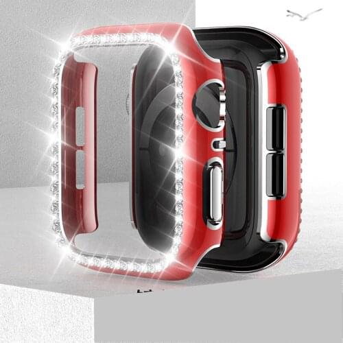 Diamond Case Compatible with Apple watch 44mm 42mm 40mm 38mm Replacement case for iwatch 6 5 4 3 2 SE Anti-drop protection case