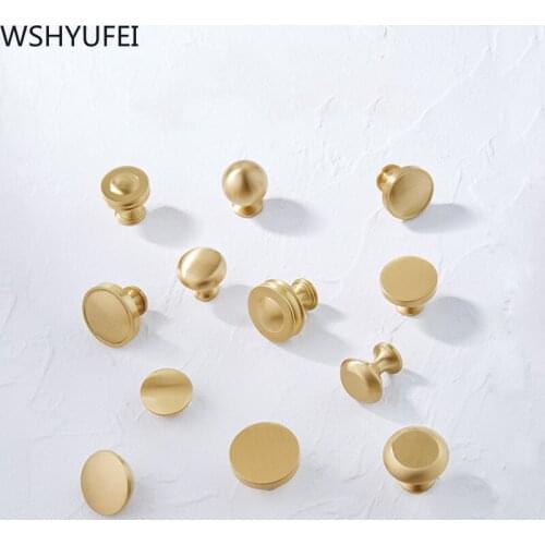 Solid Brass Cupboard Closet Drawer Cabinet Knob Bedroom wardrobe Dresser Drawer Knobs Furniture Handle Hardware decoration