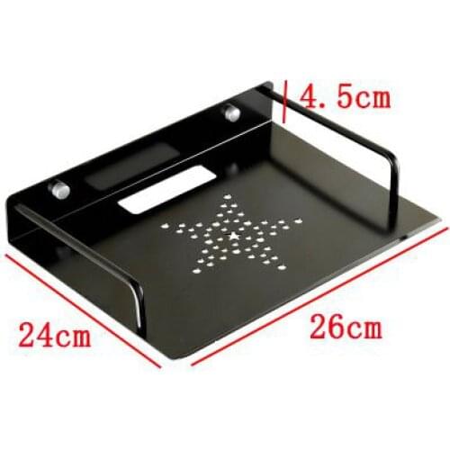 Black Wireless Wifi Router Support Shelf Brackets, 30cm length x 26cm width