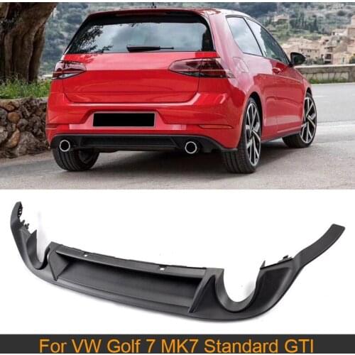 Auto Black PP Rear bumper diffuser lip spoiler For Volkswagen VW Golf 7 MK7 standard And GTI 2017 2018