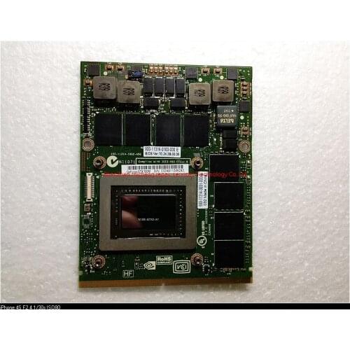 For DELL Alienware M17X M18X laptop 03MF8R 3MF8R GTX580M GTX 580M N12E-GTX2-A1 2G GDDR5 Graphics video Card