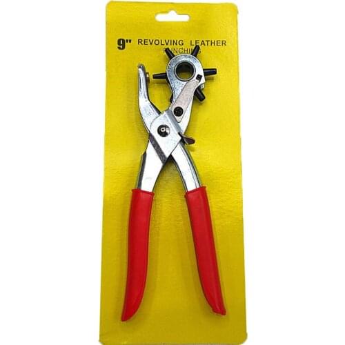Leather-craft Punching Plier DIY Revolve Tool Multi-function Strap Eyelet Puncher Tool Supplies Home Belt Hole Punch Plier