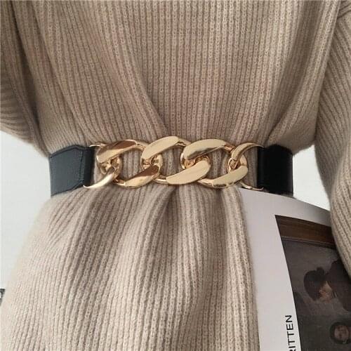 Elastic Waistband Decoration Elastic Waistband Fashion Trend Dress Narrow Belt Ladies with Coat Jacket