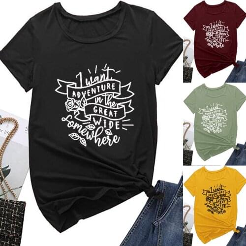 Aesthetic clothes Letter Printing summer Tees O-Neck Casual Top Short Sleeves dropshipping Basic T-Shirt High Quality harajuku