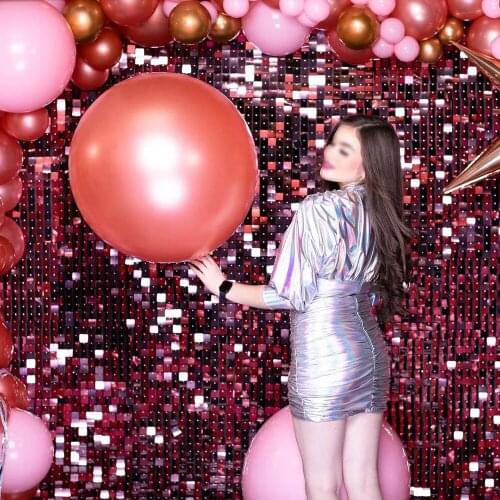 Luxury Red Wine Rose Dark Shimmer Shinny Sequin Panel Wall Wedding Birthday Backdrop Party Decor Background Popular Unicorn