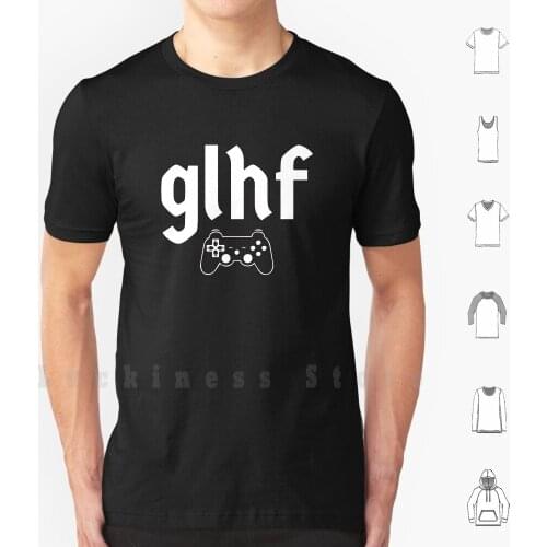 Gamer Glhf Video Game Esports T Shirt Big Size 100% Cotton Gamer Gaming Video Games Esports Controller Games Fps Its Rig
