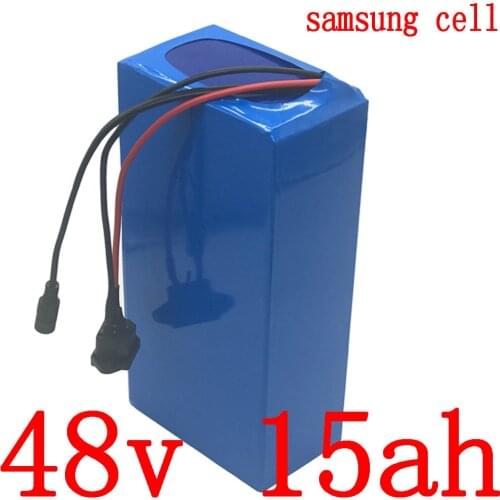 48V battery 48v 15ah electric bicycle battery 48v 15ah lithium ion battery use samsung cell for 48V 500W 750W 1000W ebike motor