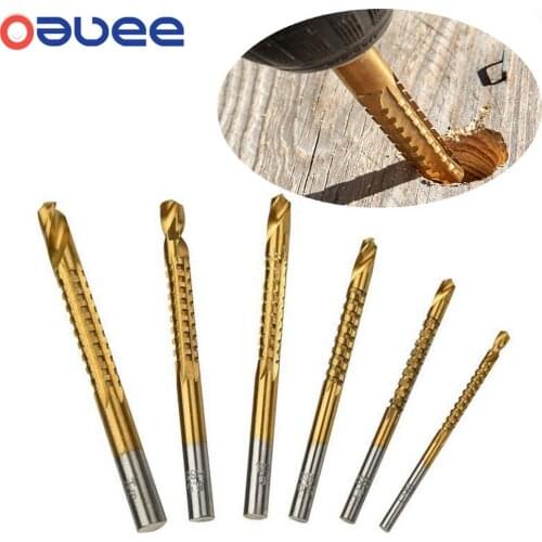 6pcs Cobalt Drill Bit Set Spiral Screw Metric Composite Tap Drill Bit Tap Twist Drill Bit Set Multifunction Woodworking Tool