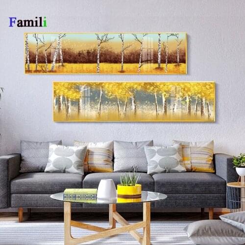 Wall Art Canvas Painting Home Decor 1 Pieces Golden Autumn Picture Modern Hd Printed Modular Poster For Bedside Background