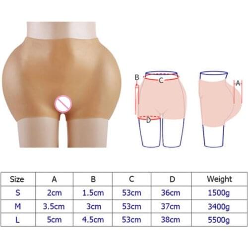 New Full Silicone Hips 2-5cm Enhancer Shaper Panty Shaped Hot Ass and Sexy Hips Thong Bodysuit Men Handmade Female Male
