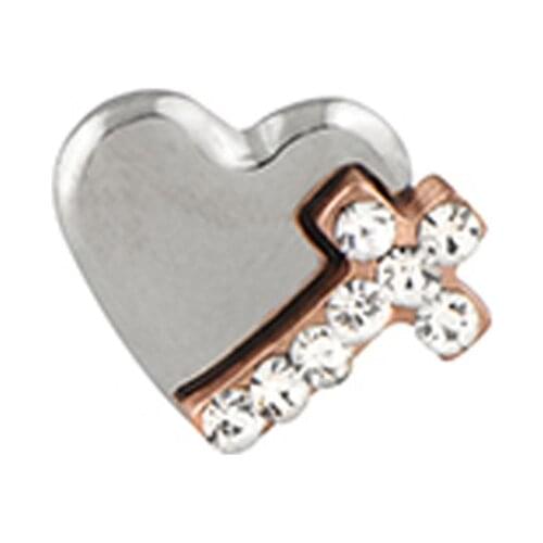 Latest New Arrival Cross and Heart Charm Floating Locekts Charm Fits Living Glass Lockets 10pcs/lot