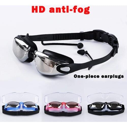 Kenaida swimming goggles waterproof adult silicone goggles myopia swimming goggles goggles anti-fog plating swimming goggles set