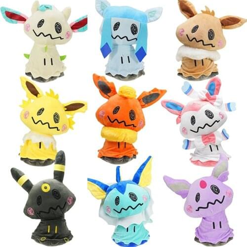 22CM Pokemon Plush Dolls Eevee Toy Glaceon Leafeon Umbreon Espeon Jolteon Flareon Vaporeon Sylveon Kids Toy Birthday Kawaii Gift