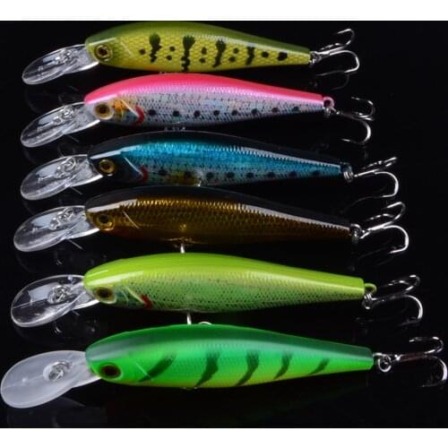 6pcs 10cm 10g Minnow Fishing Lures Wobblers 3D Eyes Floating Crankbaits for Topwater Sea Carp Hard Baits Pesca Isca 3D Eyes