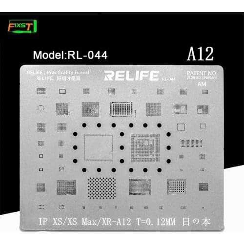 RELIFE CPU/RAM A8/A9/A10/A1/A12/A13 IC Chip BGA Reballing Stencil Plant Tin Steel Mesh For iPhone 6-8/8 Plus/X/XS Max 11 Pro Max