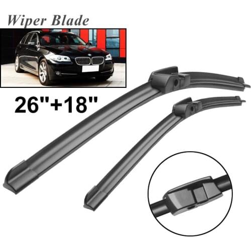 Okowiper LHD Front Wiper Blades For BMW 5 Series F07 F10 F11 Windshield Windscreen Front Window 26"+18"