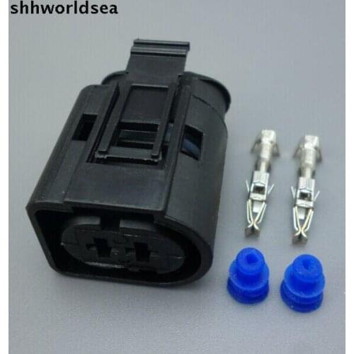 Shhworldsea 2 pin car female housing adapter with competitive price 2P auto waterproof electrical plug connector 1-967412-2