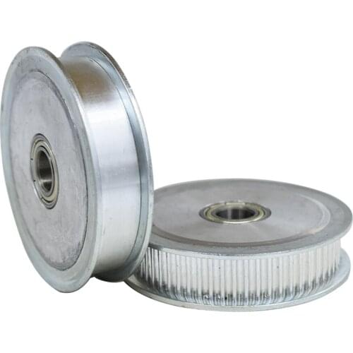 HTD3M 50T Timing Idler Pulley 11/16mm Belt Width Bearing Idler Gear Pulley With/Without Teeth5/6/7/8/10/12/15mm Bore Idle Pulley