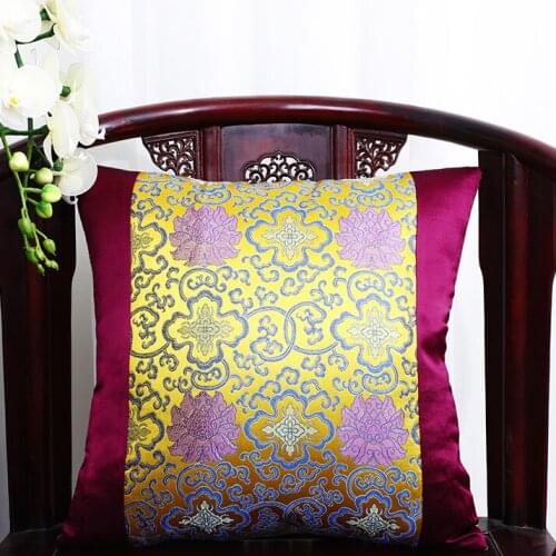 Multi size Patchwork Jacquard Pillow Cushion Sofa Seat Chair Backrest Cushion High End Silk Brocade Zippered Lumbar Pillow