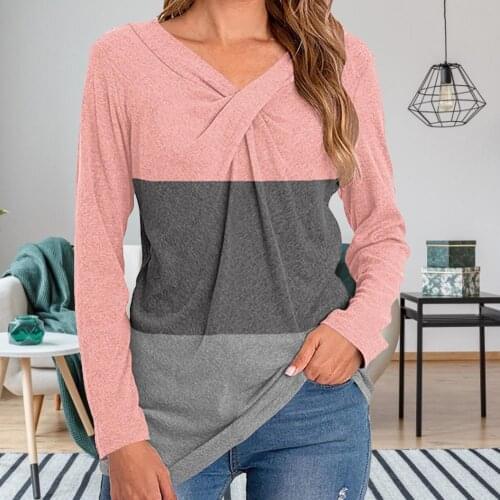 2021 Autumn Solid Color Shirt Pullover Women V Neck Oversize Sweater Female Loose Long Sleeve Sweater Top Jumper
