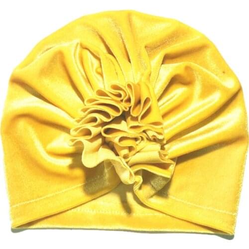 10pc/lot 2019 Velvet Baby Hat for Girl Flower Winter Hats for Kids Beanie Cap Elastic Baby Turban Hat Toddler Photography Props