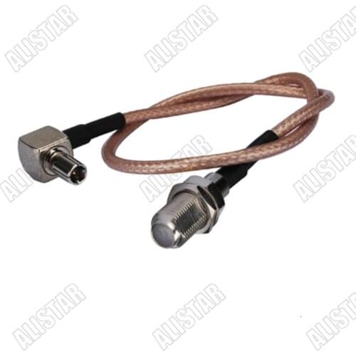 10 Pieces F to TS9 Cable F Female Bulkhead to TS9 Right Angle RF Connector RG316 Pigtail Cable 15cm