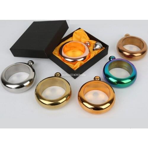 20pcs 3.5OZ Bracelet Flask Wine Whiskey Hip Flask Bracelet Alcohol Bottle 100ml Bangle Hip Flask Drinkware Stainless Steel