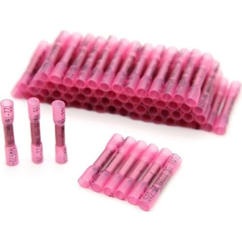200/50Pcs Electrical Wire Terminal Heat Shrink Butt Crimp Terminals Waterproof Insulated Seal Wire Connectors Assortment Kit
