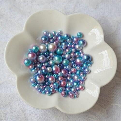 3mm-10mm Bule/Pink Symphony ABS Ivory Round Imitation Plastic Pearl Beads for Jewelry Accessories Beads & Jewelry Making