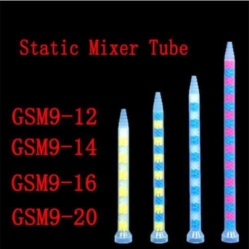 5pcs Epoxy Mixing Nozzle Resin AB Glue Static Mixer Mixing Tube for Two Component Liquid AB Glue Mixing Nozzle GSM9-12-14-16-20