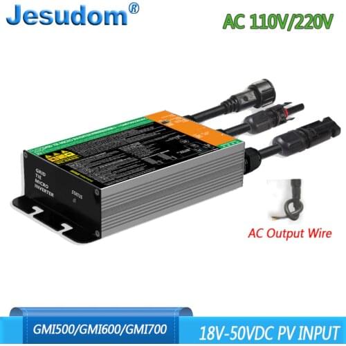 500W 600W 700W MPPT Solar Grid Tie Micro Inverter DC18V-50V to AC110V-230V 50HZ/60HZ Solar PV Converter Pure Sine Wave Output