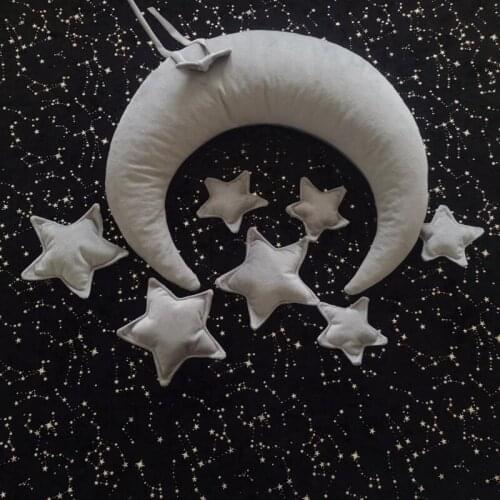 97BC 9 Pcs/Set Newborn Photography Props Baby Posing Crescent Pillow+Stars Kit Baby Photo Shooting Fotografi Accessories