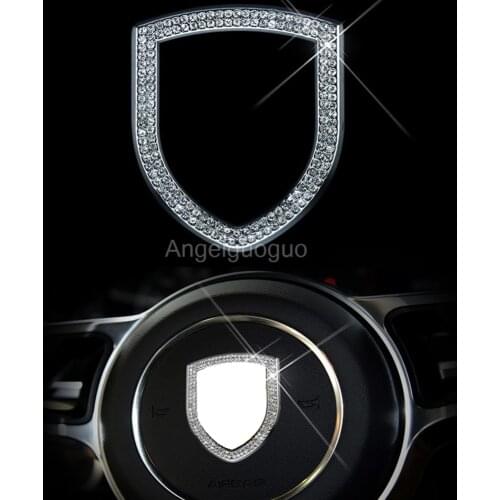 Angelguoguo Car steering wheel emblem 3D sticker cover for Porsche 911 macan panamera
