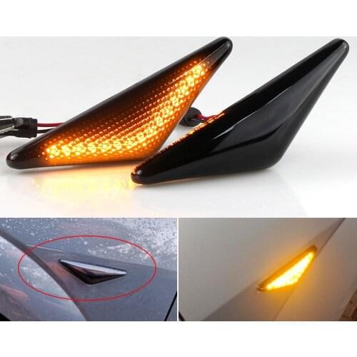 2PCS Dynamic LED Fender Light Side Marker For Ford MONDEO 2000-2007 MK3 FOCUS MK1 1998-2004 Sequential Blinker Light
