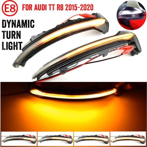 For Audi TT TTS TT RS MK3 8S 2015-2020 R8 2016- 2020 LED Dynamic Turn Signal Side Mirror Indicator Sequential Light