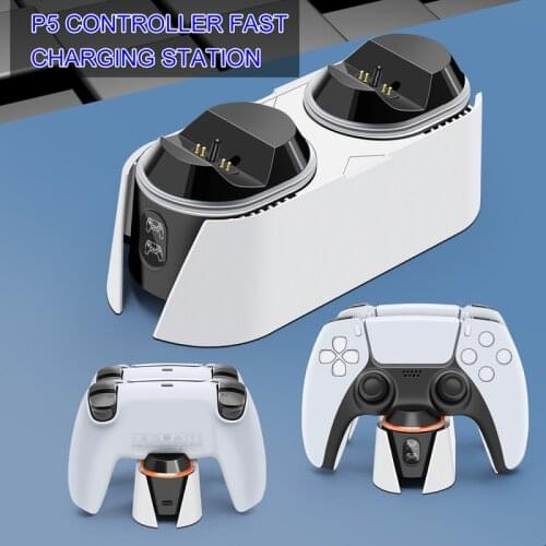 Dual Fast Charger For PS5 Wireless Controller USB Charging Cradle Dock Station For Sony PlayStation5 Joystick Gamepad 2021 New