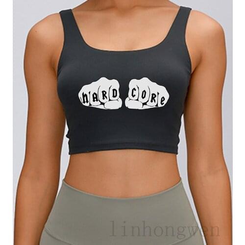 Hardcore Fists Rave Quote Tank Top Basic Solid Crop Top Summer Style Designing S-XXL Crazy Leisure Building Vest