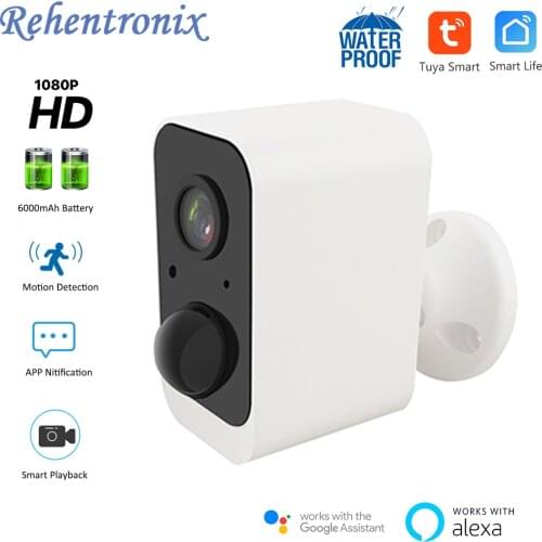 Tuya WiFi Battery Camera 1080P Outdoor Waterproof Wireless IP Security Camera Smart Home Camera Support Alexa Google Home