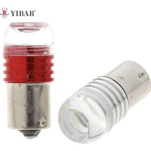 2PC New Auto Tail Stop Lamp Red/White Strobe Flash Light Brake Blink Led Tail Car Reverse Bulb