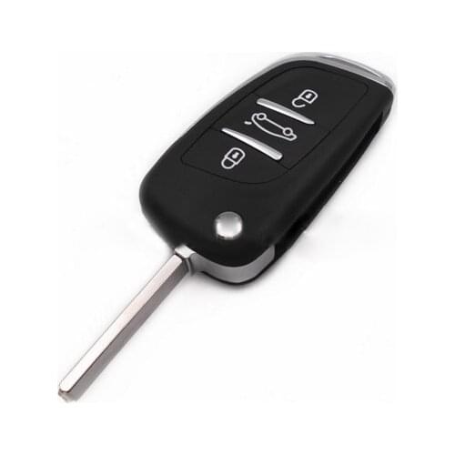 DS Style Modified Flip Folding Remote Key Shell For Citroen c-triomphe C-QUATRE C5 C4L VA2 Blade without Groove