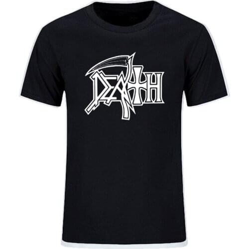 New DEATH T Shirts ROCK BAND HEAVY METAL Men Casual Round Neck Short Sleeve T shirt Cotton Mans Top Tee High Quality XS-XXXL