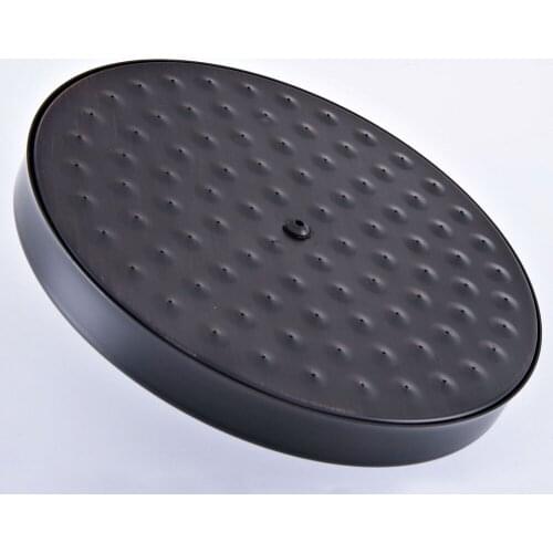 7.7" inch Black Oil Rubbed Bronze Round Bath Rainfall Rain Bathroom Shower Head Bathroom Accessory (Standard 1/2") msh246