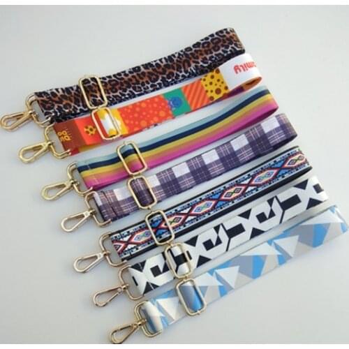 HJKL Nylon Colorful Women Shoulder Bag Strap for Crossbody Rainbow Bag strap Accessories Handle Handbag Purse Strap Bag Belts