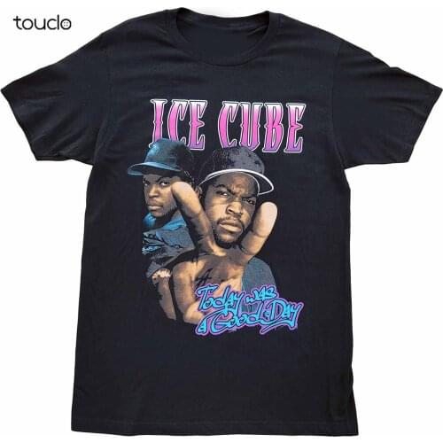 New Mens Ice Cube Today Was A Good Day Black Vintage Hip Hop Rap T-Shirt Tee