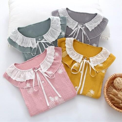 New maternity clothes spring and summer fashion comfortable confinement suit suit crepe pregnant nursing pajamas set