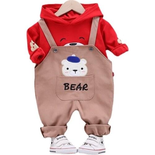 New Spring Autumn Baby Girl Clothes Children Boys Cartoon Casual Hoodies Overalls 2Pcs/Set Toddler Sport Costume Kids Tracksuits