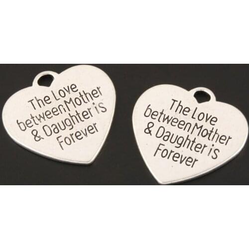 10Pcs Charms Heart love Silver Color Pendant For Lovers Gift Jewelry Making Accessories