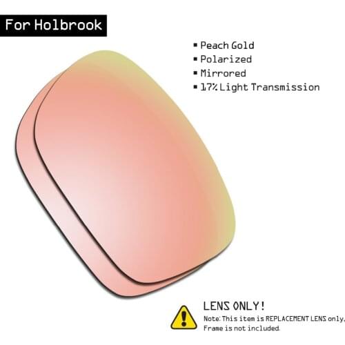 SmartVLT Polarized Sunglasses Replacement Lenses for Oakley Holbrook - Peach Gold